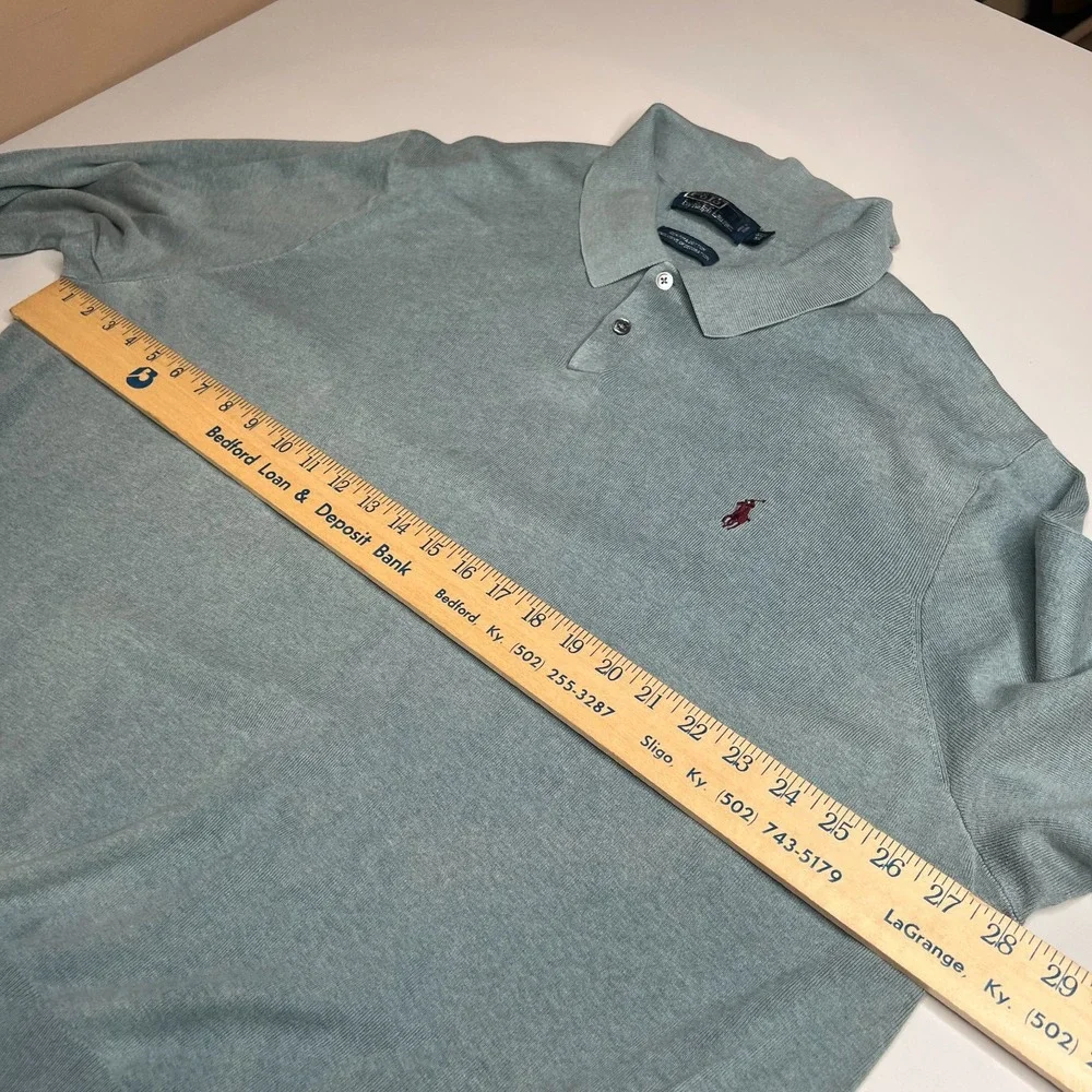 Polo Ralph Lauren Mens 3XB Big Sage Green 100% Pima Cotton Long Sleeve Sweater